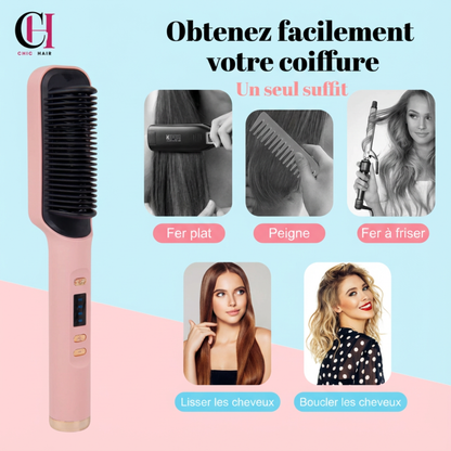 Lisseur 3-en-1 – Cheveux lisses & brillants en 3 minutes !