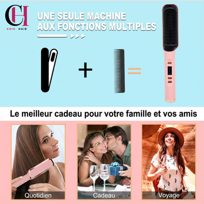 Lisseur 3-en-1 – Cheveux lisses & brillants en 3 minutes !