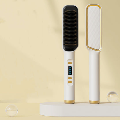 Peigne Chauffant 2-en-1 — Lissage Ultra-Rapide Sans Brûlure